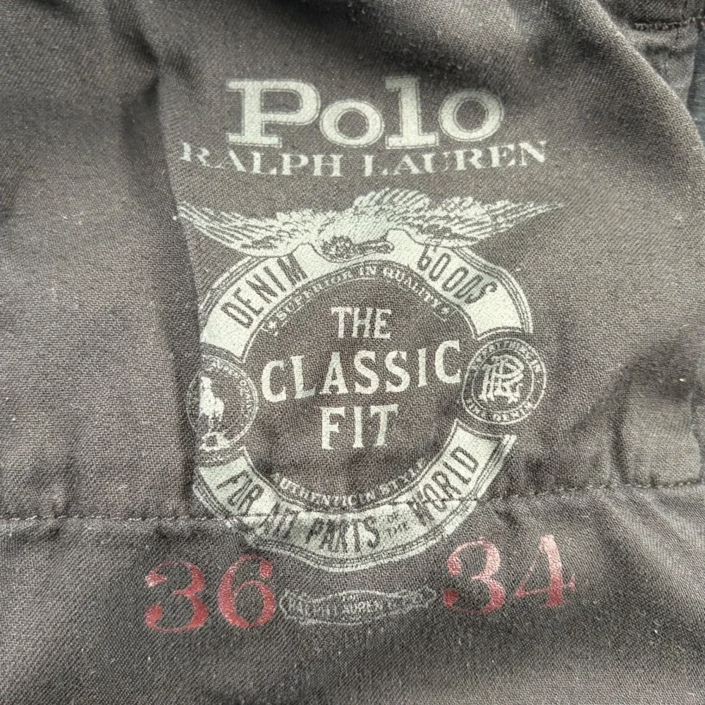 Polo Ralph Lauren Jeans Men 36x34 Black Classic Fit Straight Leg Denim 710716228